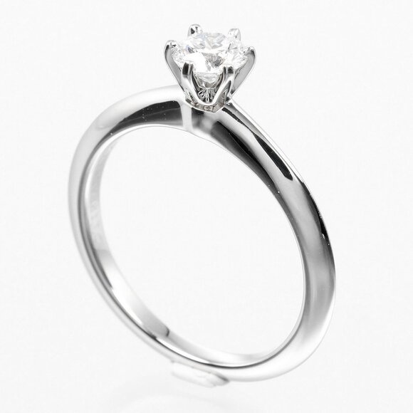 TIFFANY Silver Diamond 2C Engagement Ring - Picture 3 of 10